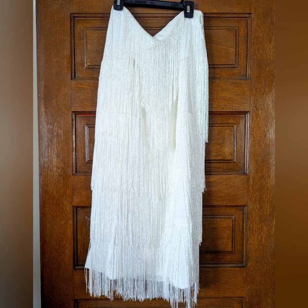 NWT 12th Tribe Fringe Pencil Skirt